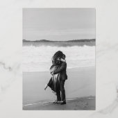 Moderne minimale boog bespaart de datum folie uitnodiging (Achterkant)