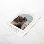 Moderne minimale boog bespaart de datum folie uitnodiging (Gedraaid)