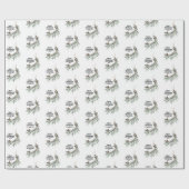 Moderne minimale botanische Kerstmis elegant Cadeaupapier (Vlak)