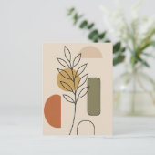 Moderne, minimale botanische kunst briefkaart (Staand voorkant)