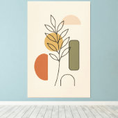 Moderne, minimale botanische kunst canvas afdruk (Insitu (Houten vloer))