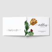 Moderne minimale botanische tulp bruiloft gastenboek (Volledig)