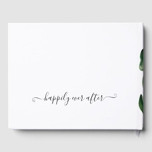 Moderne minimale botanische tulp bruiloft gastenboek (Achterkant)