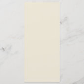 Moderne minimale bronzen & gouden bruiloft recepti menu (Achterkant)