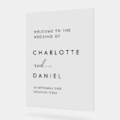 Moderne, minimale bruiloft acryl bord (Hoek)