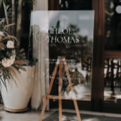 Moderne minimale bruiloft acryl welkomstbord acryl bord