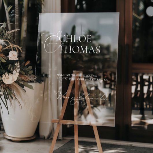 Moderne minimale bruiloft acryl welkomstbord acryl bord