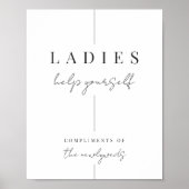 Moderne minimale bruiloft badkamer mand teken poster (Voorkant)