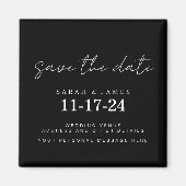 Moderne minimale bruiloft bespaart de datum magneet (Voorkant)