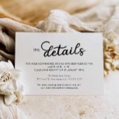 Moderne minimale bruiloft details behuizing Kaart