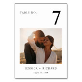 Moderne minimale bruiloft foto kaart (Voorkant)