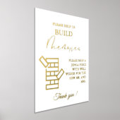 Moderne minimale bruiloft Jenga spel gastenboek te (Laagn)