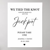 Moderne minimale bruiloft loterij ticket gunsten t poster (Voorkant)