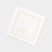 Moderne minimale bruiloft monogram folie servetten (Links)