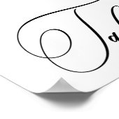 Moderne minimale bruiloft neemt Kaarten Poster (Hoek)