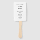 Moderne minimale bruiloft programma fan handwaaier (Voorkant)