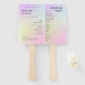 Moderne minimale bruiloft programma volgorde van e handwaaier (Voorkant en achterkant)