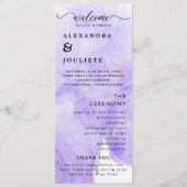 Moderne minimale bruiloft programma volgorde van e programmakaart (Voorkant)