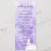 Moderne minimale bruiloft programma volgorde van e programmakaart (Achterkant)