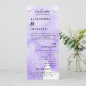 Moderne minimale bruiloft programma volgorde van e programmakaart (Staand voorkant)