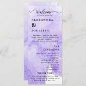 Moderne minimale bruiloft programma volgorde van e programmakaart (Voorkant / Achterkant)