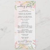 Moderne minimale bruiloft programma volgorde van e programmakaart (Achterkant)