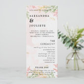 Moderne minimale bruiloft programma volgorde van e programmakaart (Staand voorkant)