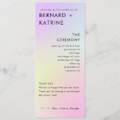 Moderne minimale bruiloft programma volgorde van e programmakaart (Voorkant)