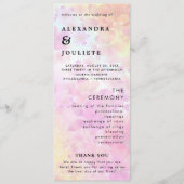 Moderne minimale bruiloft programma volgorde van e programmakaart (Voorkant)