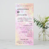 Moderne minimale bruiloft programma volgorde van e programmakaart (Staand voorkant)