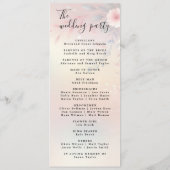 Moderne minimale bruiloft programma volgorde van e programmakaart (Achterkant)