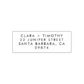 Moderne minimale bruiloft retour adres  zelfinktende stempel (Design)