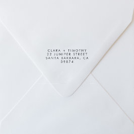 Moderne minimale bruiloft retour adres  zelfinktende stempel