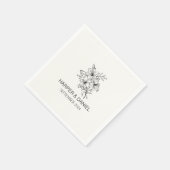 Moderne minimale bruiloft servetten (Hoek)