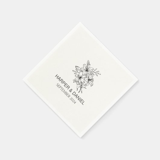 Moderne minimale bruiloft servetten (Hoek)