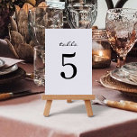 Moderne minimale bruiloft tafel nummer Kaarten<br><div class="desc">Zwart-wit minimale,  moderne,  trouwtafel nummerkaarten. Bewerk het nummer en voeg het toe aan je winkelwagen. Herhaal dit totdat je alle kaarten hebt die je nodig hebt.</div>