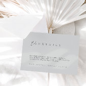 Moderne, minimale bruiloft - Versluitingskaart Bedankkaart