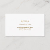 Moderne, minimale bruiloft - Versluitingskaart Informatiekaartje (Voorkant)