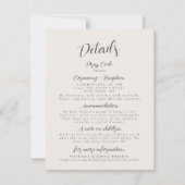 Moderne, minimale bruiloft - Versluitingskaart Kaart (Voorkant)