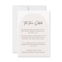 Moderne, minimale bruiloft - Versluitingskaart