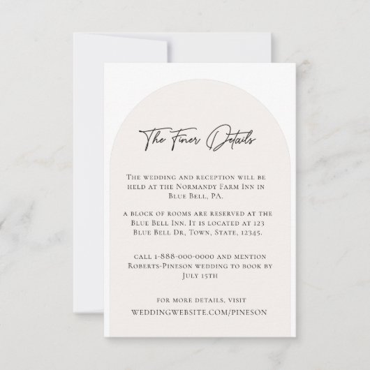 Moderne, minimale bruiloft - Versluitingskaart Kaart (Voorkant)