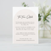 Moderne, minimale bruiloft - Versluitingskaart Kaart (Staand voorkant)