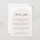 Moderne, minimale bruiloft - Versluitingskaart Kaart (Voorkant / Achterkant)