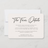 Moderne, minimale bruiloft - Versluitingskaart Kaart (Voorkant)