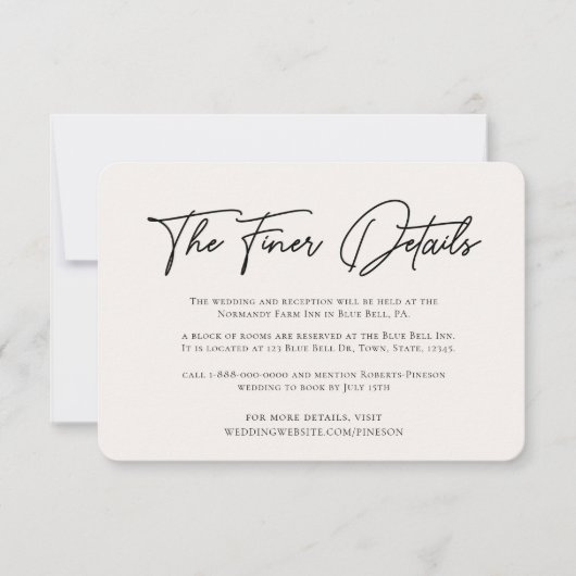 Moderne, minimale bruiloft - Versluitingskaart Kaart (Voorkant)