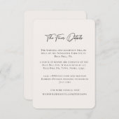 Moderne, minimale bruiloft - Versluitingskaart Kaart (Voorkant / Achterkant)