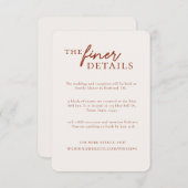 Moderne, minimale bruiloft - Versluitingskaart Kaart (Voorkant / Achterkant)