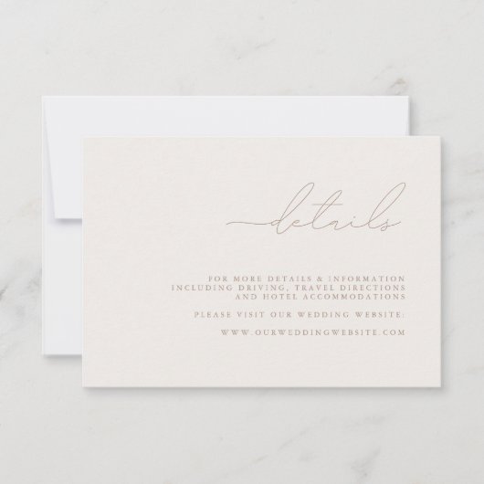 Moderne, minimale bruiloft - Versluitingskaart RSVP Kaartje (Voorkant)