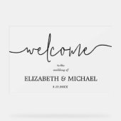 Moderne minimale bruiloft welkom acryl bord (Voorkant)