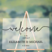 Moderne minimale bruiloft welkom acryl bord (Neutraal)